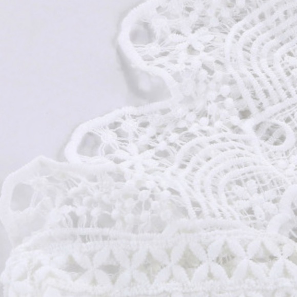 Unique Boho Crochet Lace Ivory Spring Blouse - Picture 8 of 10